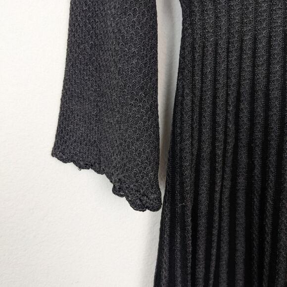 Calvin Klein Charcoal Stripe Flared Knit Sweater Dress - Picture 4 of 7